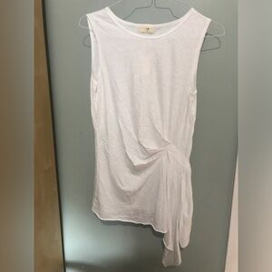 NWT Anthropologie white scoop neck thin tank top sz S